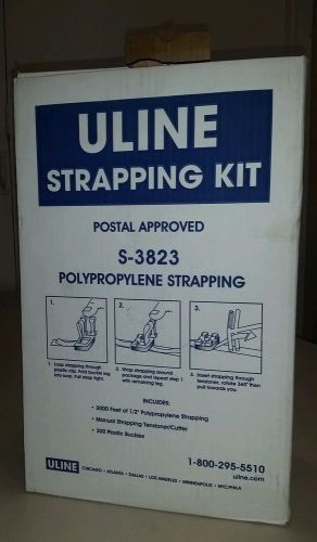 Uline 3000&#039; 1/2&#034; polypropylene poly strapping banding plastic buckles roll s3823 for sale