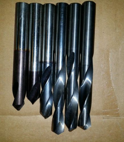 Set of 6 Solid Carbide Drill Bits