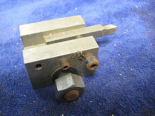 Vintage Custom Block Steel Boring Cutting Tool Bit Holder 2-1/4&#034; X 1-3/4&#034;