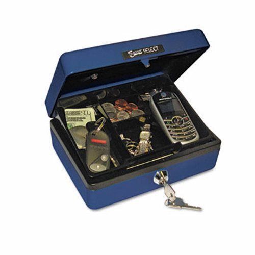 Securit select personal-size cash box, 4-compartments, 2 keys, blue (pmc04802) for sale