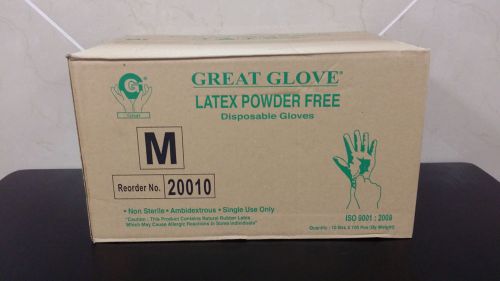 Great glove - disposable latex gloves - m - 10/100 (1000pcs) for sale