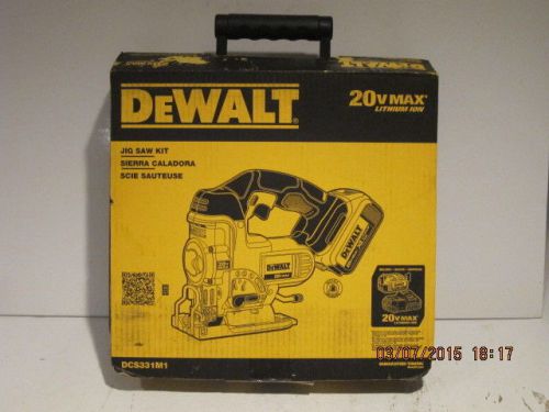 DeWalt DCS331M1, 20 VOLT-MAX, CORDLESS JIG SAW KIT,  FREE SHIPPING,  NISB!!!!!!