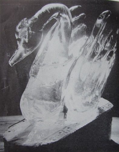 1947 Fancy Ice Carving Sculpture in 30 Lessons Technique Book ~ August Forster