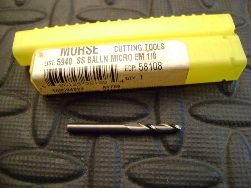 1/8&#034; Carbide Ball Endmill, Morse Cutting Tools