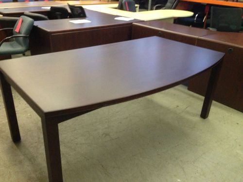 WRITING TABLE/DESK by HALCON OFFICE FURNITURE in MAHOGANY COLOR WOOD