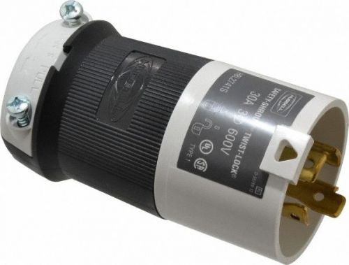 Hubbell HBL2741S Locking Safety Shroud Plug 30 amp 3 Phase 600V L17-30P NEW