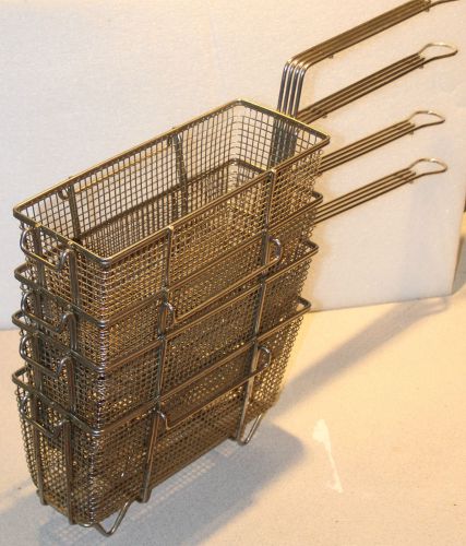 LOT OF 4 Hobart HX100-350853-1 Fryer Basket With Feet &amp; Right / Front Hook