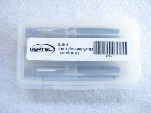 New 5/8-11  3pc tap set hertel taper, plug and bottom made in the usa for sale