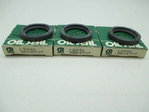 LOT 3 NEW CHICAGO RAWHIDE 13932 35X47X7MM OIL SEAL D379610