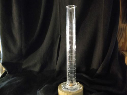 Pyrex graduated cylinder 250 ml. 13-1/2&#034; high. metal on bottom. for sale