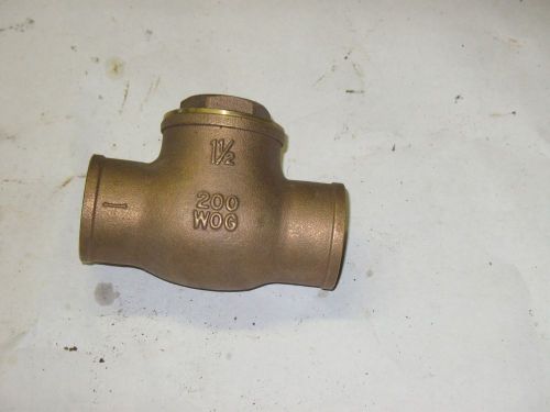 Smith Cooper Brass Swing Check Valve with Sweat End  1 1/2-Inch C
