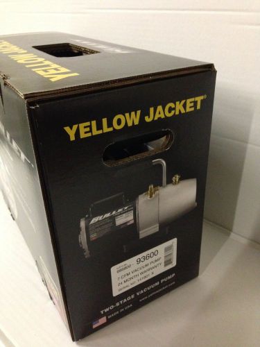 Yellow jacket 93600 bullet 7 cfm vacuum pump - new! for sale