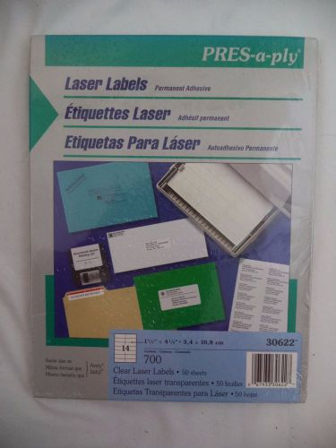 700 Pres A Ply Laser Labels 30622 Same As Avery 5662 New Sealed