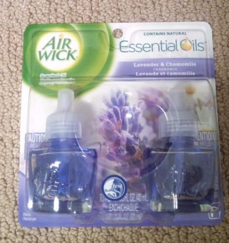Pack of 2 Air Wick Scented Essential Oils Refills - Lavender &amp; Chamomile