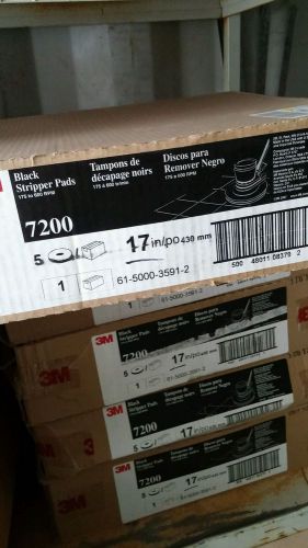 3M 7200 17 inch black stripper pads