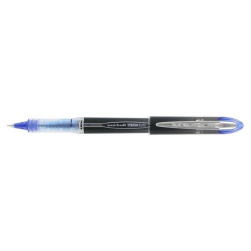 &#034;uni-ball Vision Elite Roller Ball Stick Waterproof Pen, Blue Ink, Super Fine&#034;