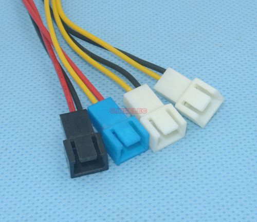 PC Fan Power Splitter Cable 4-pin 12V to 2/3pin 12V 7V 5V Y-Splitter Rohs