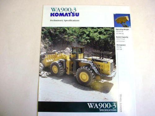 Komatsu WA900-3 Wheel Loader Brochure