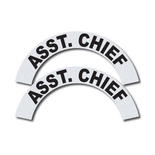 3M Reflective Fire/Rescue/EMS Helmet Crescents Decal set - Asst. Chief