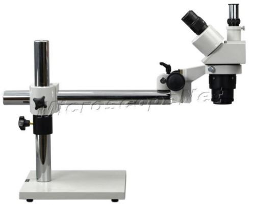 5x-60x trinocular zoom stereo boom stand single-arm microscope+fluorescent light for sale