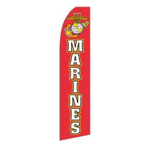UNITED STATES MARINES FEATHER SWOOPER BUSINESS FLAG BANNER 11.5 FT MADE IN USA