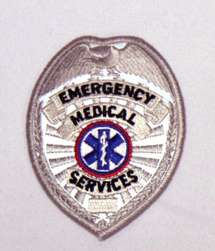 EMS Emergency Medical Services Uniform Shirt Hat Jacket REFLECTIVE SILVER Patch