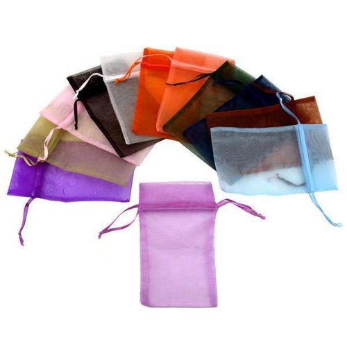12 Organza Drawstring Pouches Gift Bags Assorted Set