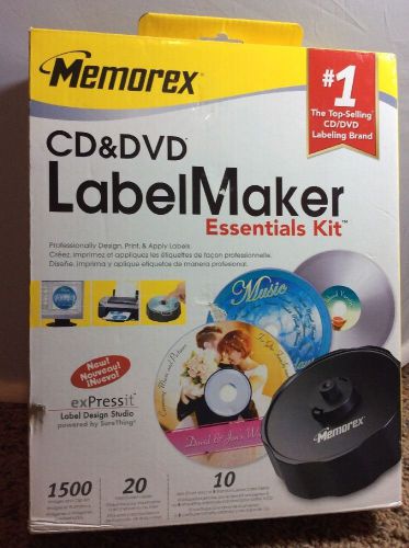 Memorex CD &amp; DVD LabelMaker Essentials KIT Custom Design/Print /Apply Labels NEW