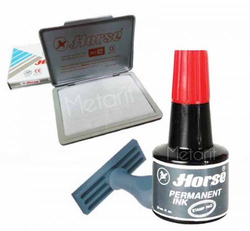 PERMANENT RED INK For Stamp Pad Waterproof 30 cc Plastic Paper Wood Metal Tinte
