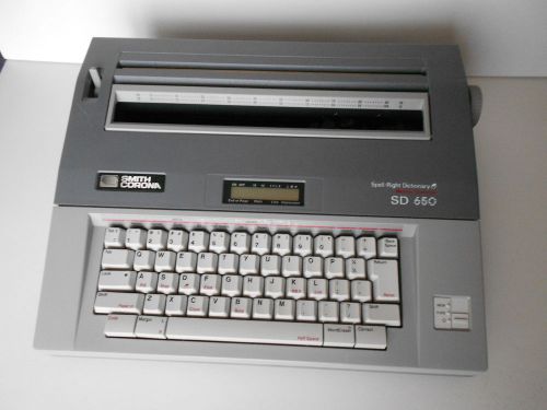 Smith Corona SD650 Portable Electronic Typewriter w/Cover/Manual/Ribbons  VGC