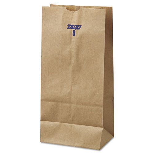 8# Paper Bag, 35lb Kraft, Brown, 6 1/8 x 4 11/64 x 12 7/16, 500/Pack