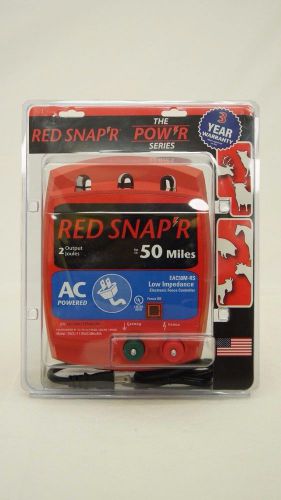 Red Snap&#039;r AC Powered Low Impedance Electronic Fence Controller EAC50M-RS ~46345