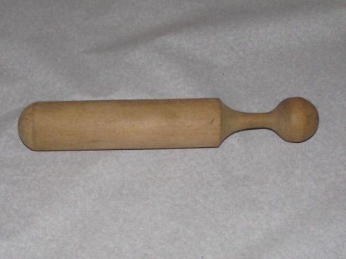 RARE VINTAGE~WOOD-MEAT STUFFER TOOL~ELECTRIC MEAT GRINDERS~1 5/8&#034; D x 10 3/4&#034;L