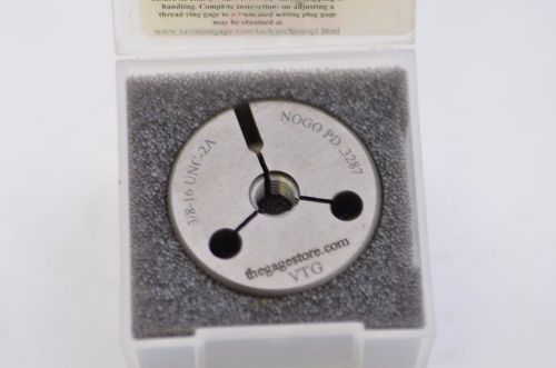 Vermont gage ring thread go/nogo gages 3/8-16 unc 2a stl gage set  361133050 for sale