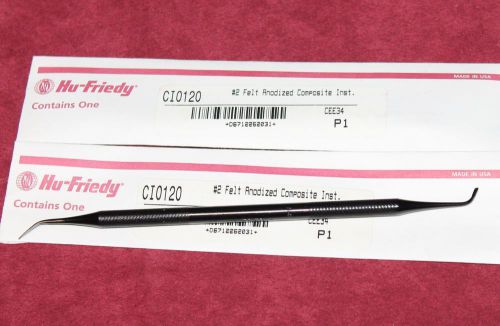Lot of 2 New Hu Friedy #2 Felt Anodized Composite Inst CI0120 Free Shipping!