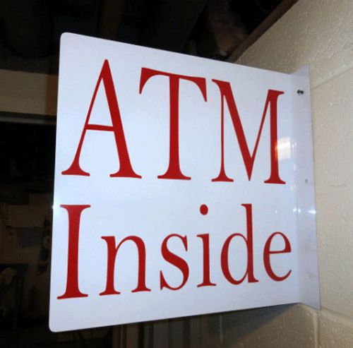 ATM Inside Wall or Pole Sign 18 x 18 in.