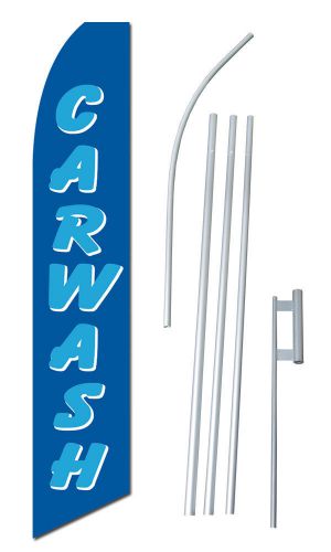 Car wash flag swooper feather sign banner 15ft kit made in usa for sale