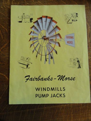 Fairbanks-Morse Windmills PUmp Jacks (For Old Windmills) Brochure Booklet