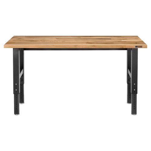 6-foot hardwood top adjustable height workbench, hammered granite ab726304 for sale