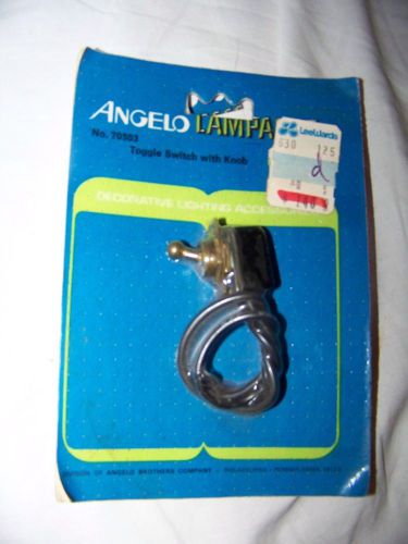 NOS Vintage Toggle Switch With Knob Angelo Lamparts No. 70503 1970&#039;s Lighting