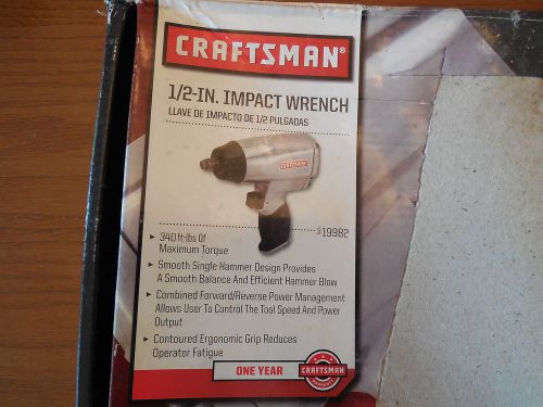Craftsman 1/2&#034; Impact Wrench Air Tool Model 875.199820 Pneumatic