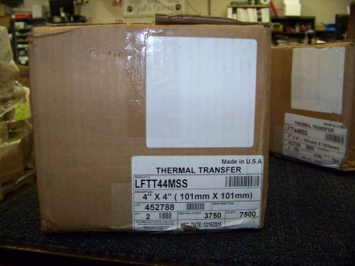 Thermal Transfer 4&#034; X 4&#034; Adhesive Labels 7500 each