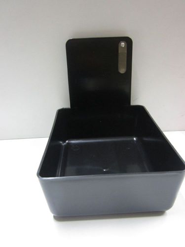 Dental Lab Working Case Plastic Pan Tray With Clip Holder- Black 12