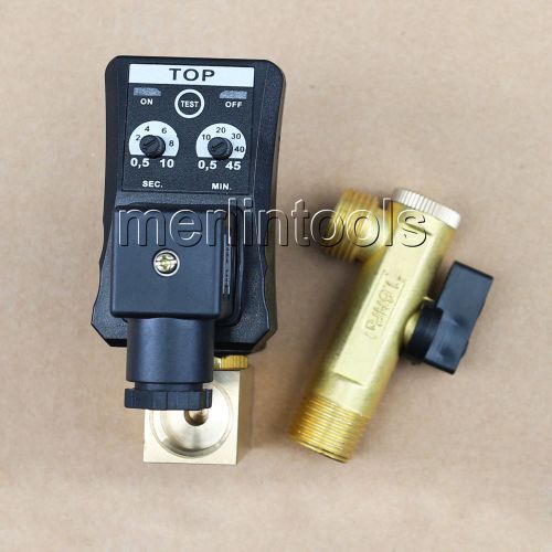 220V AC 1/2&#034; Automatic Electronic Timed Air Compressor Drain Tank Valve