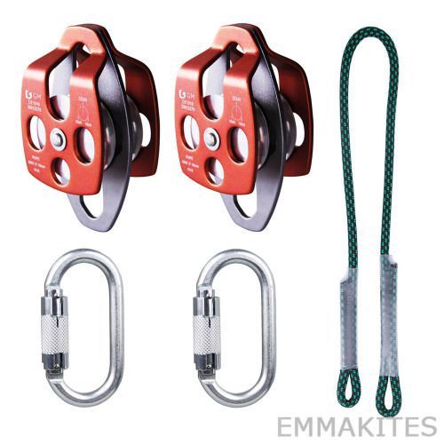 For 4:1 / 5:1 Pulley System with 30&#034; Eye to Eye Prusik Cord Arborist Climbing