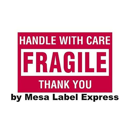 Mesa Label Express 2&#034; x 3&#034; - Fragile - Handle with Care Shipping Labels (500 ...