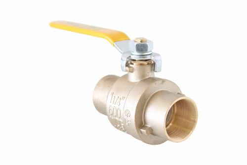 1-1/2&#034; inch full port brass ball valve lead free sweat/solder ends upc/ul/fm for sale