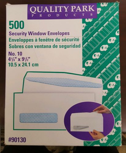 QUALITY PARK PRODUCTS SECURITY WINDOW ENVELOPES, 500, #90130