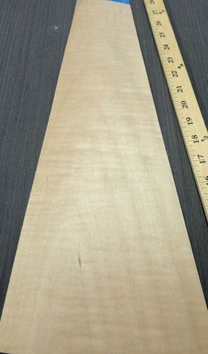 Maple Curly Figured wood veneer 5&#034; x 19&#034; raw with no backing &#034;A&#034; grade 1/42&#034;