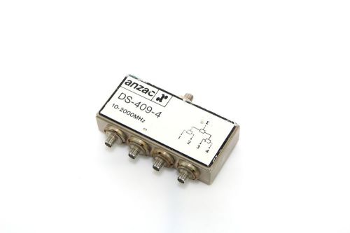ANZAC DS-409-4, POWER DIVIDER, 4 WAY 10MHz - 2GHz, LOW LOSS